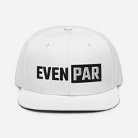 Even Par Golf Snapback Hat White